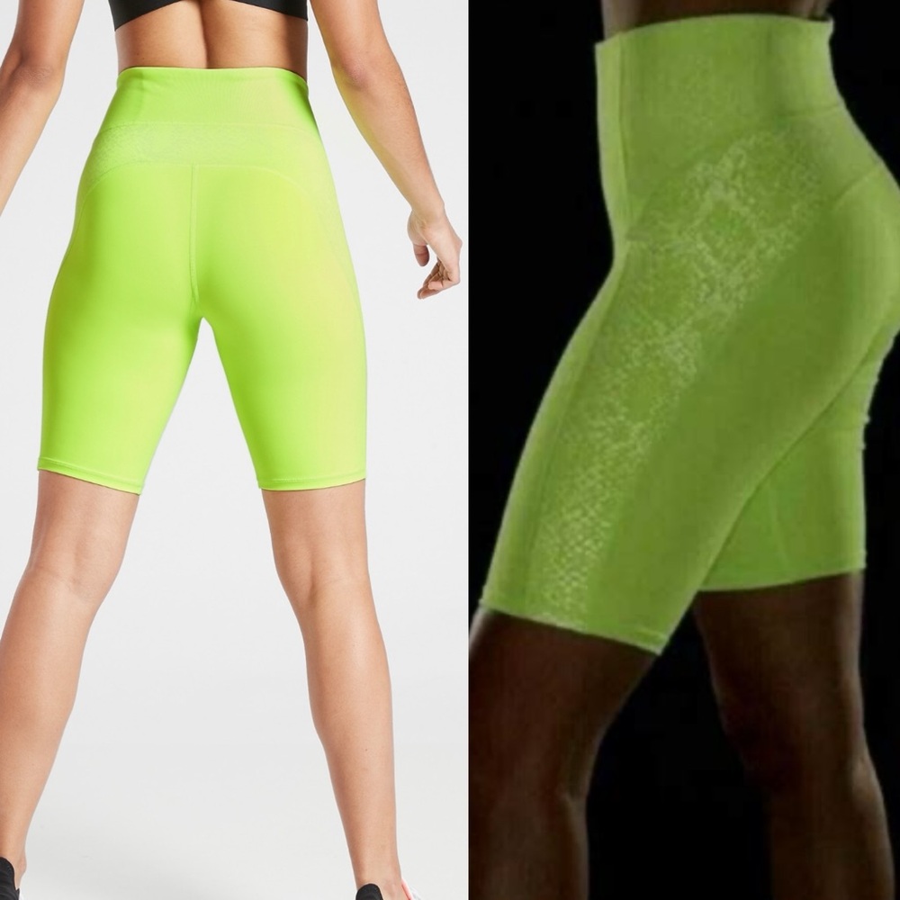 Athleta | Stay Fly 9" Short Neon Yellow / Green